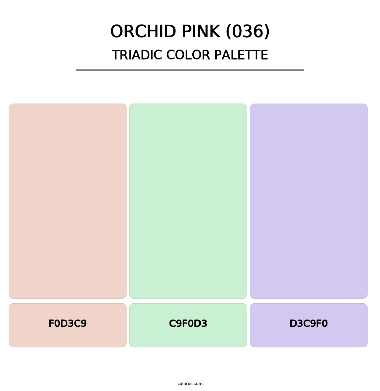 Orchid Pink (036) - Triadic Color Palette