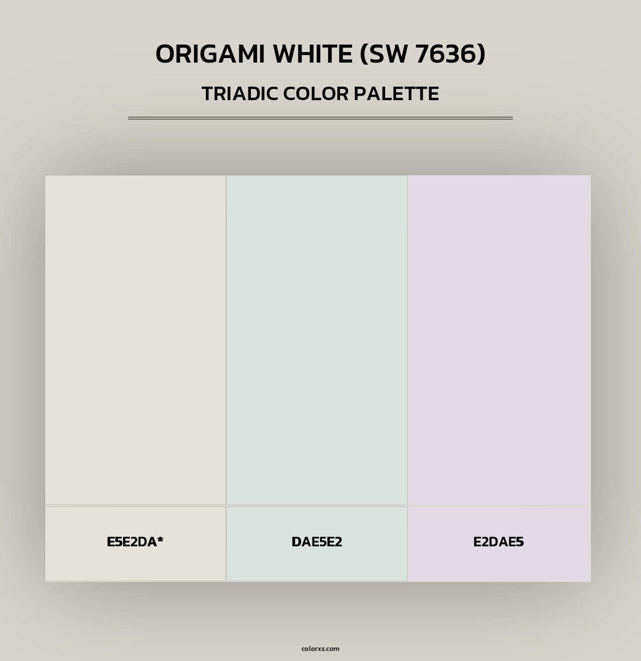 Origami White (SW 7636) - Triadic Color Palette
