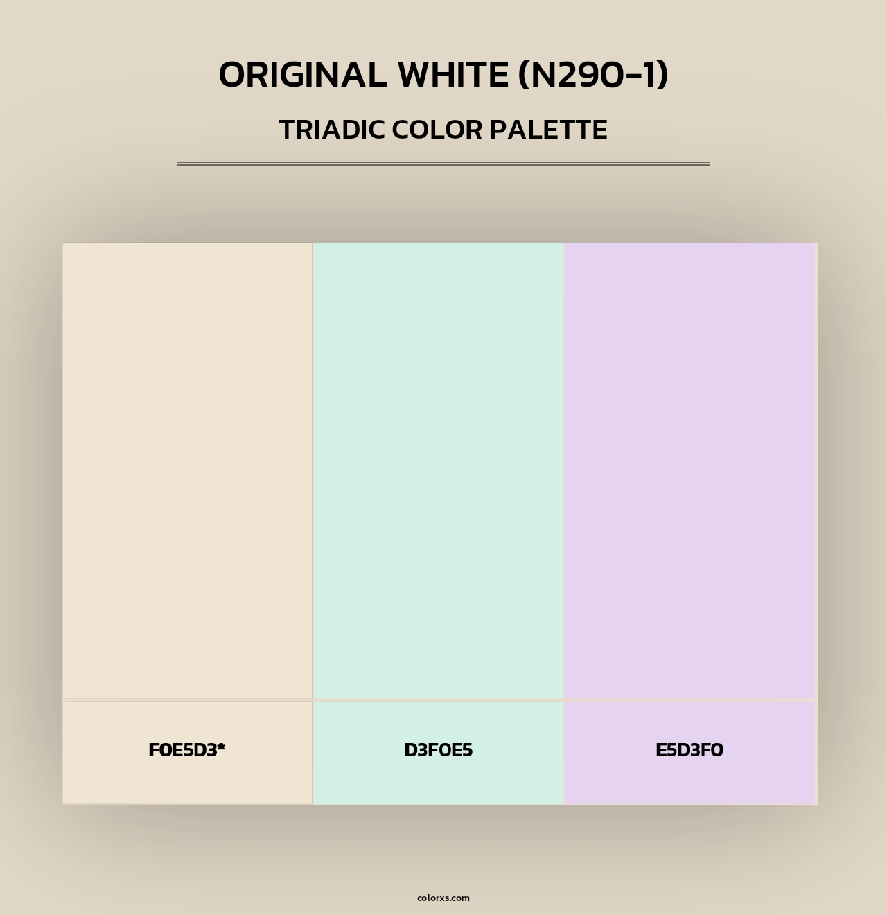 Original White (N290-1) - Triadic Color Palette
