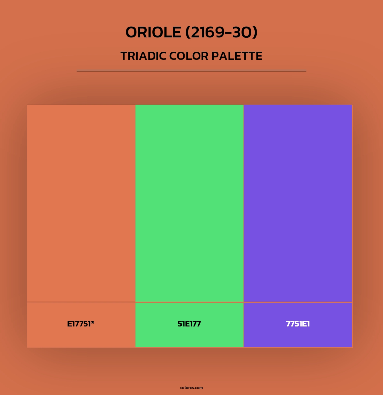 Oriole (2169-30) - Triadic Color Palette