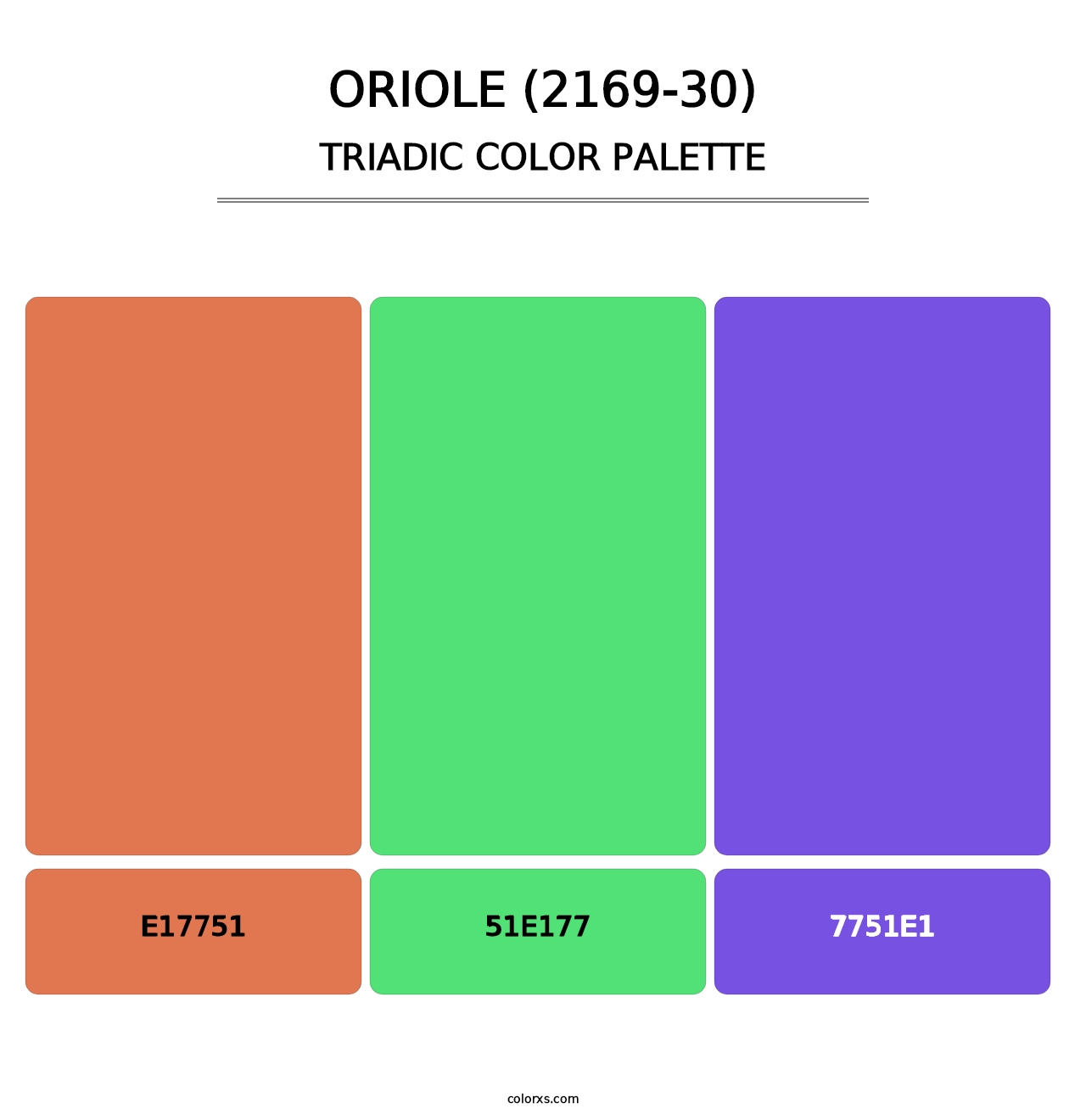 Oriole (2169-30) - Triadic Color Palette