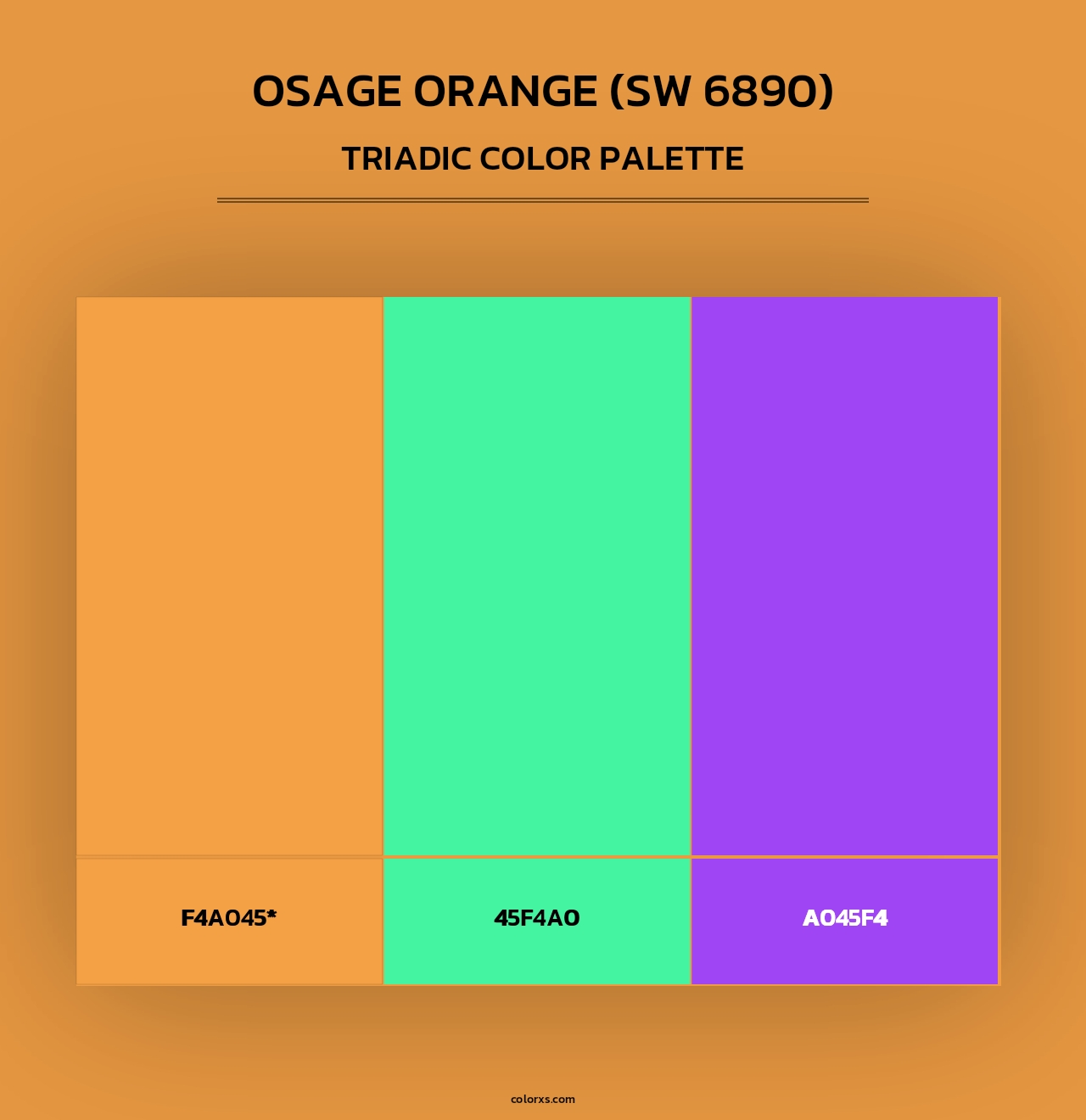 Osage Orange (SW 6890) - Triadic Color Palette