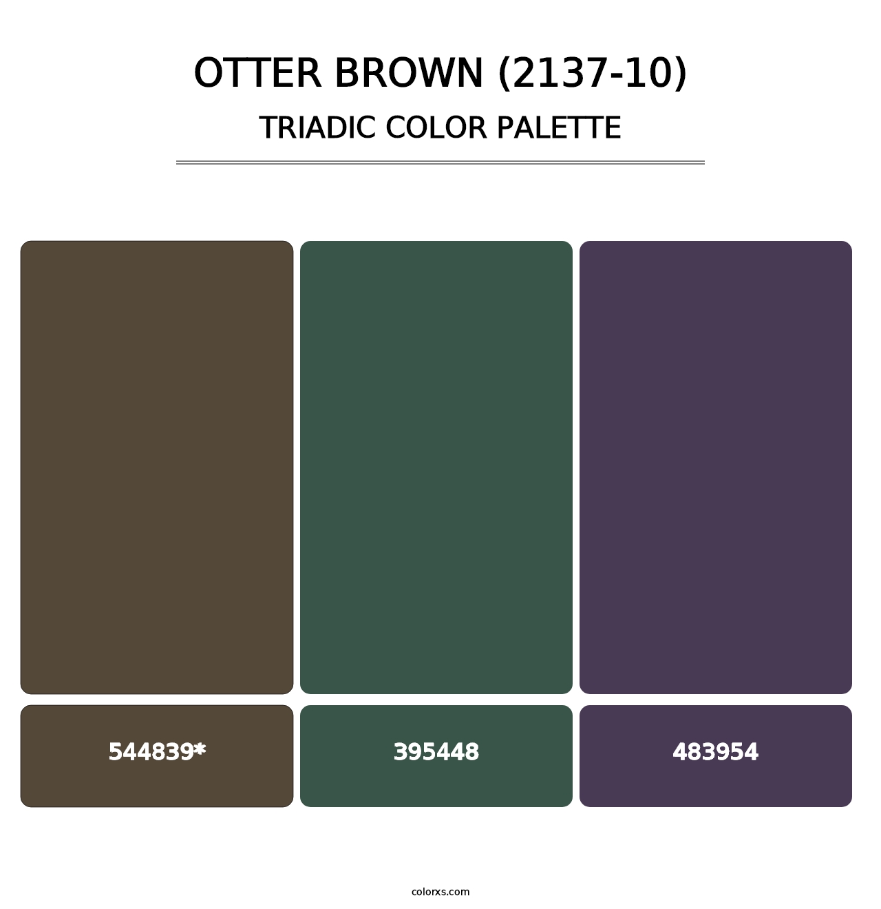 Otter Brown (2137-10) - Triadic Color Palette