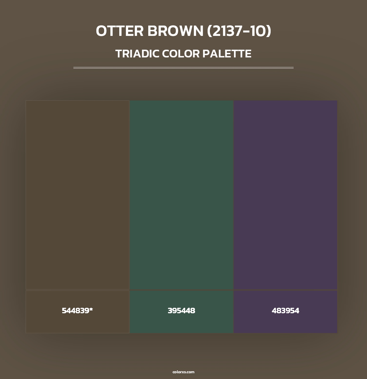 Otter Brown (2137-10) - Triadic Color Palette