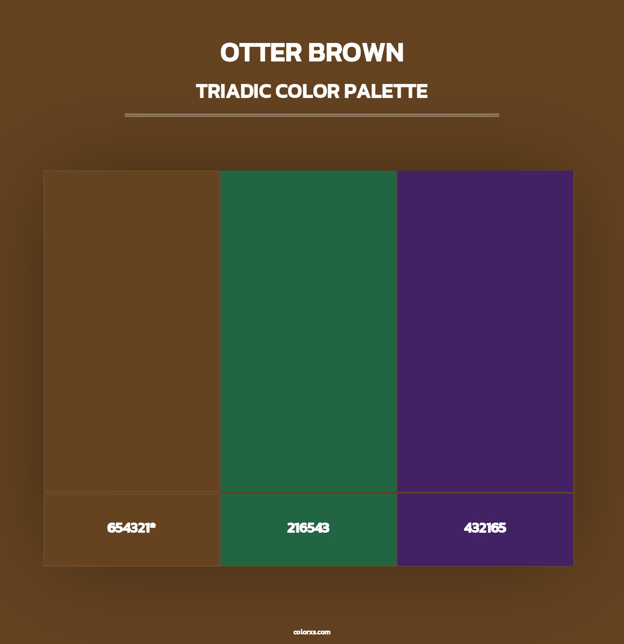 Otter Brown - Triadic Color Palette