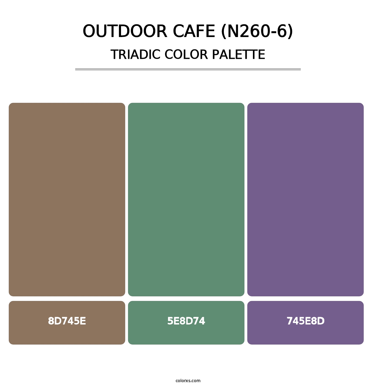 Outdoor Cafe (N260-6) - Triadic Color Palette