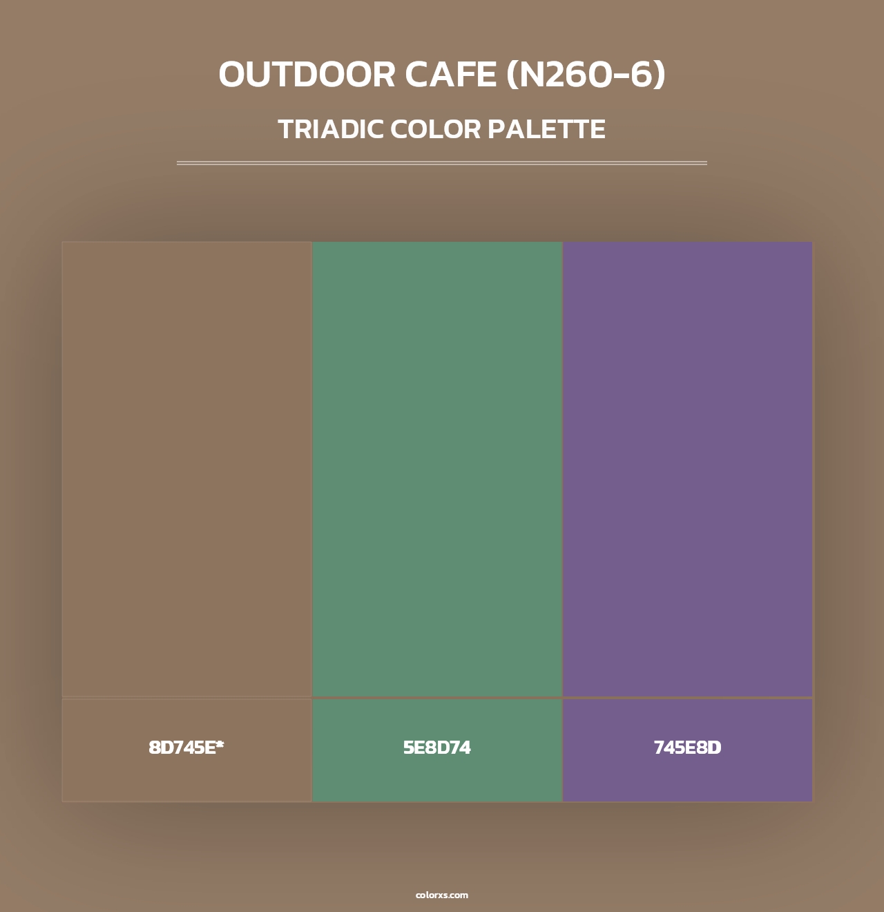Outdoor Cafe (N260-6) - Triadic Color Palette
