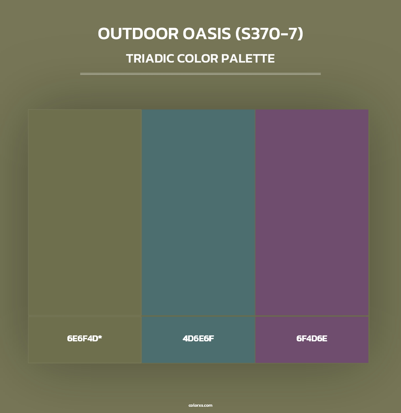 Outdoor Oasis (S370-7) - Triadic Color Palette