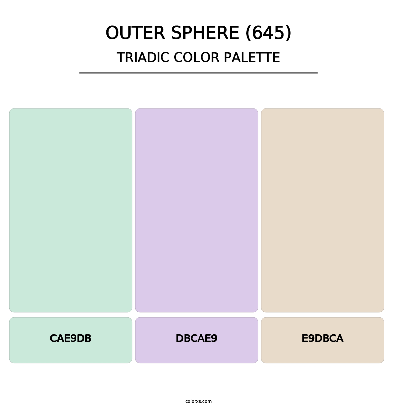 Outer Sphere (645) - Triadic Color Palette