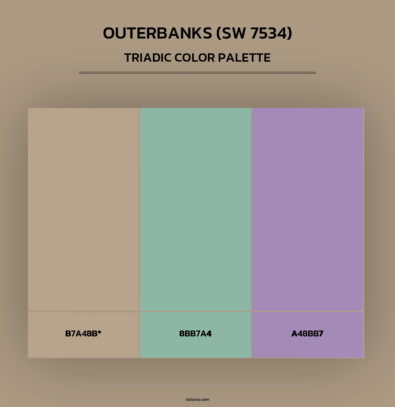 Outerbanks (SW 7534) - Triadic Color Palette