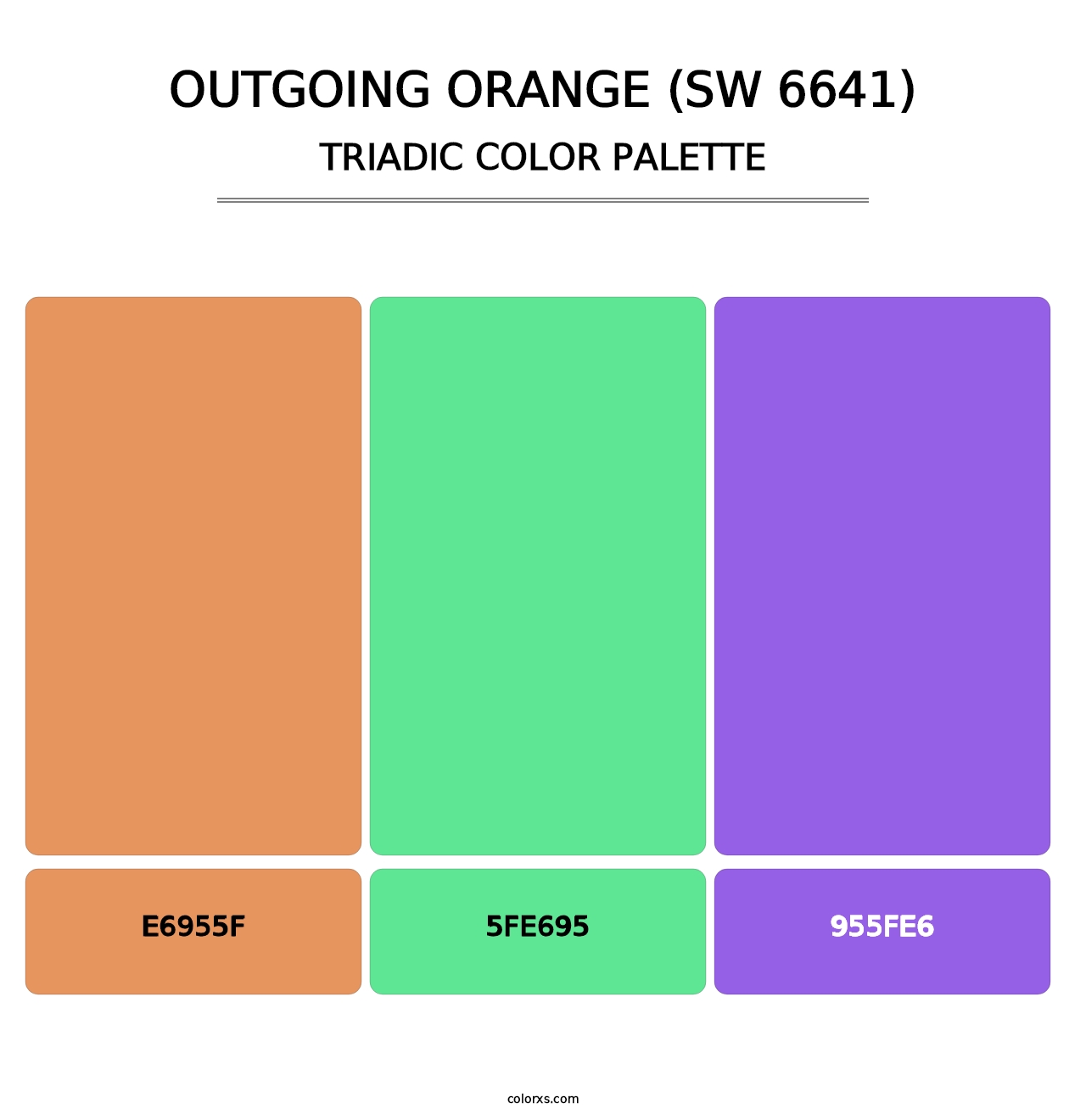 Outgoing Orange (SW 6641) - Triadic Color Palette