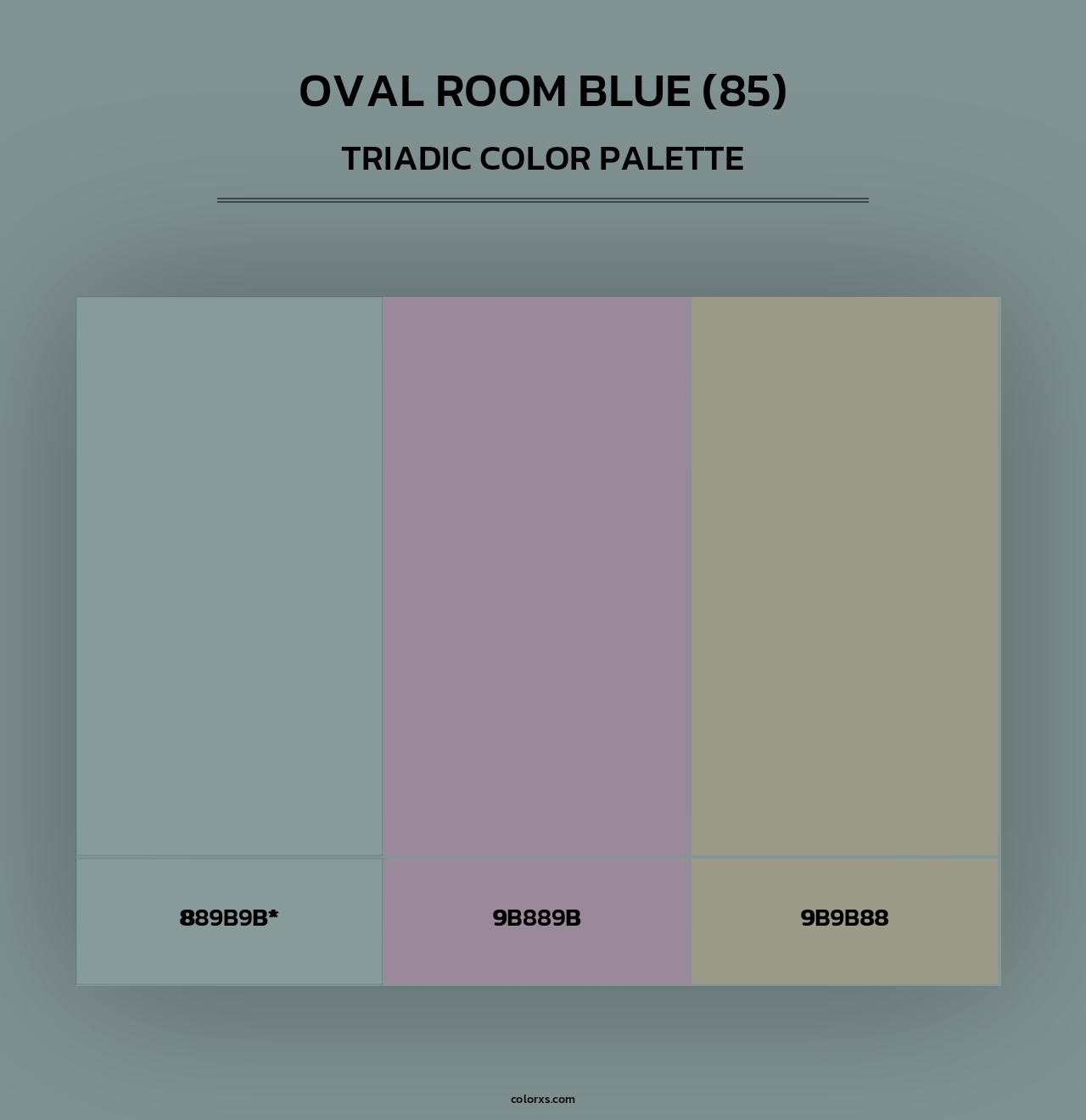 Oval Room Blue (85) - Triadic Color Palette