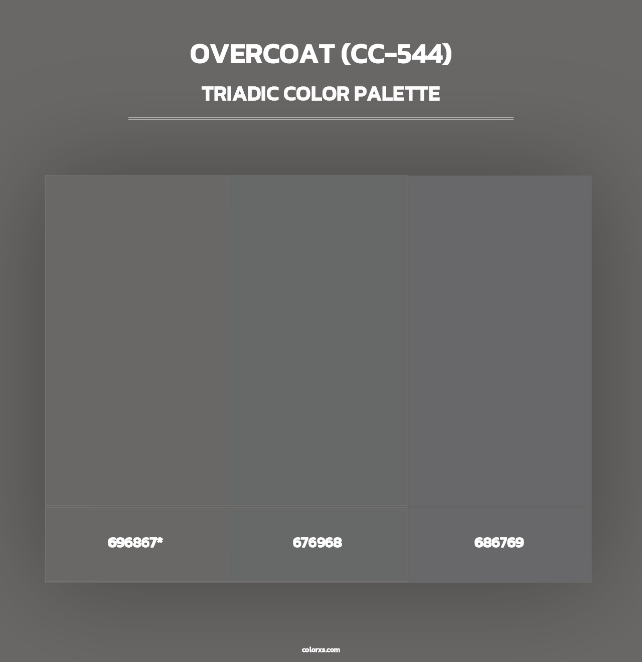 Overcoat (CC-544) - Triadic Color Palette