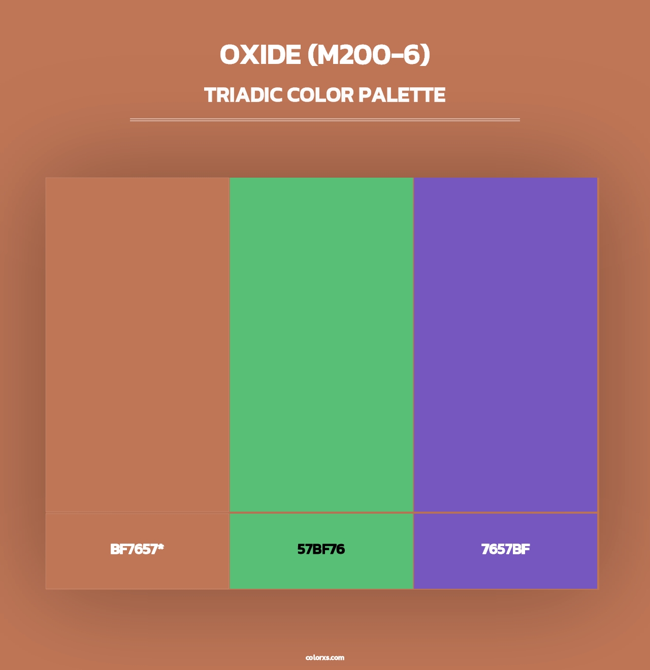 Oxide (M200-6) - Triadic Color Palette