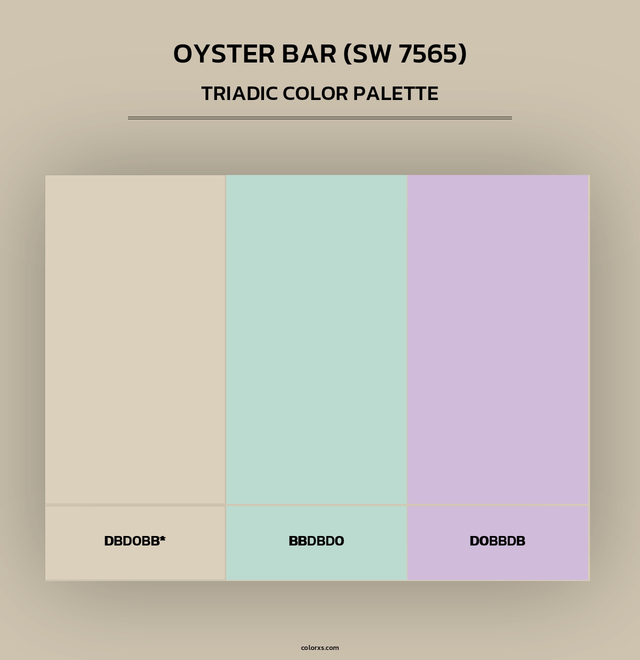 Oyster Bar (SW 7565) - Triadic Color Palette