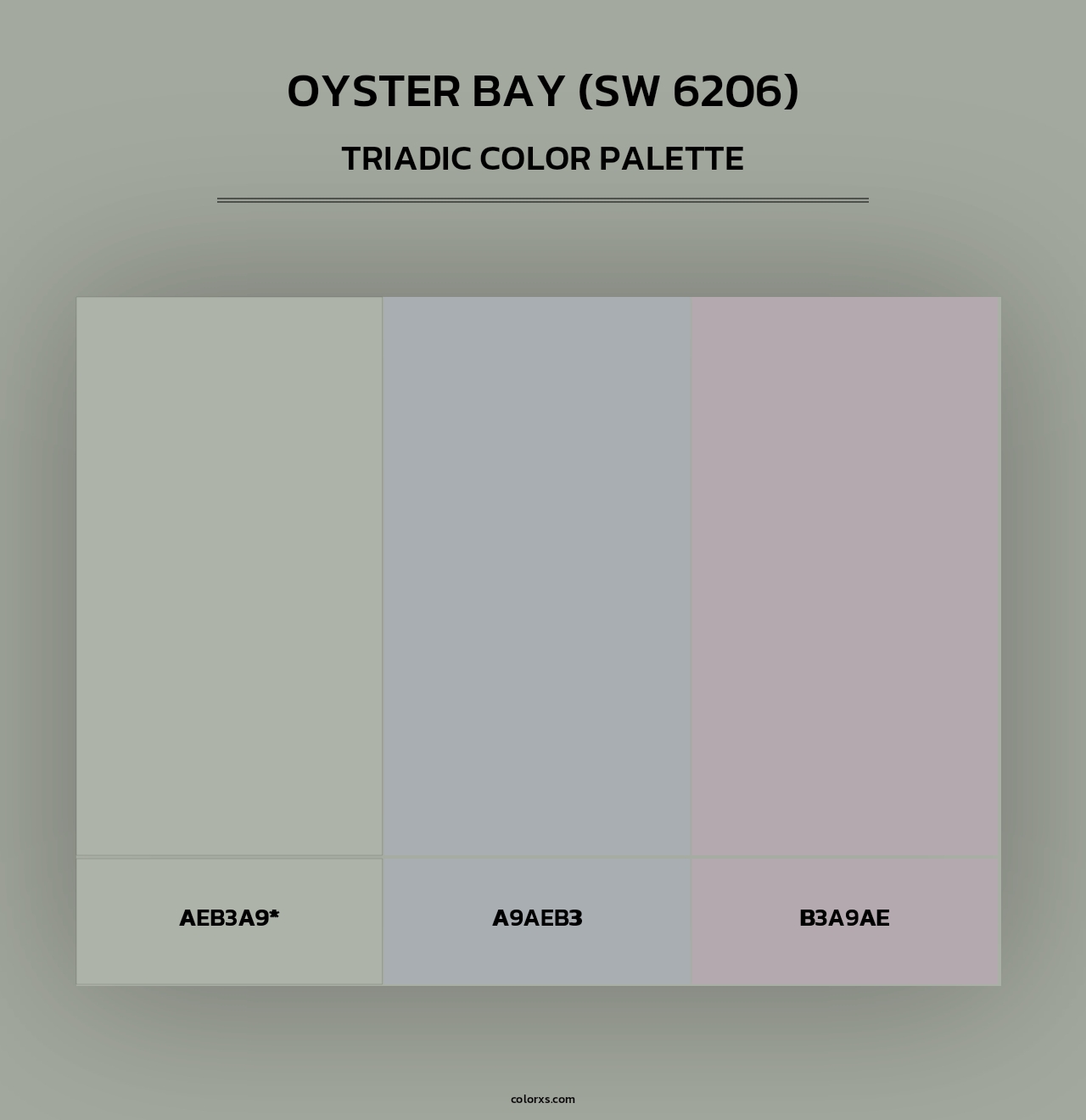 Oyster Bay (SW 6206) - Triadic Color Palette
