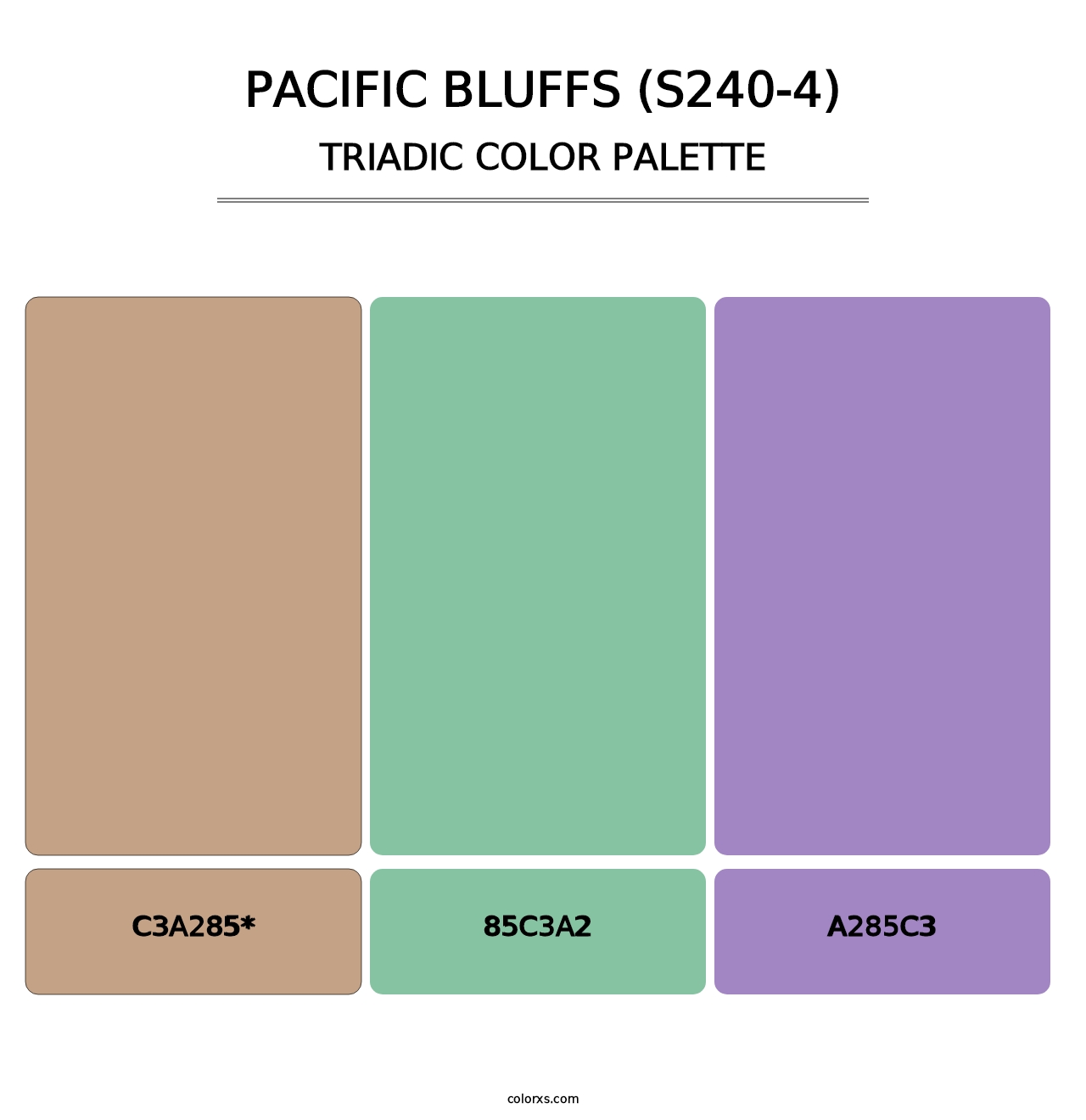 Pacific Bluffs (S240-4) - Triadic Color Palette