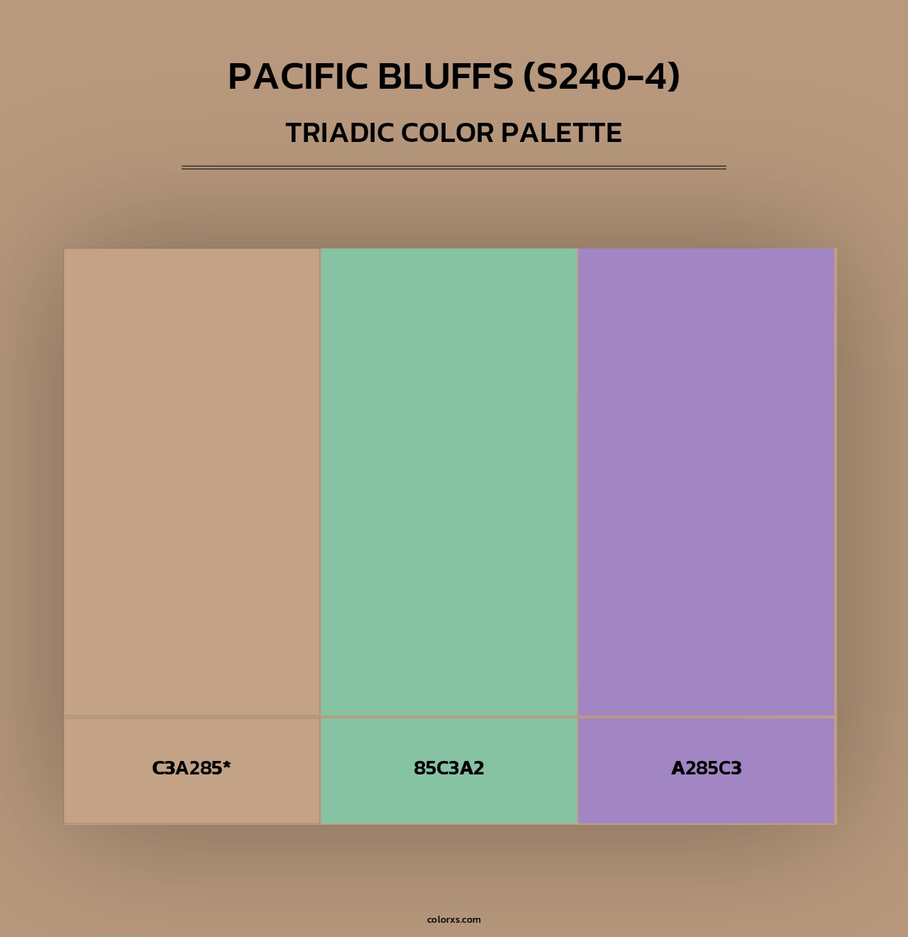 Pacific Bluffs (S240-4) - Triadic Color Palette