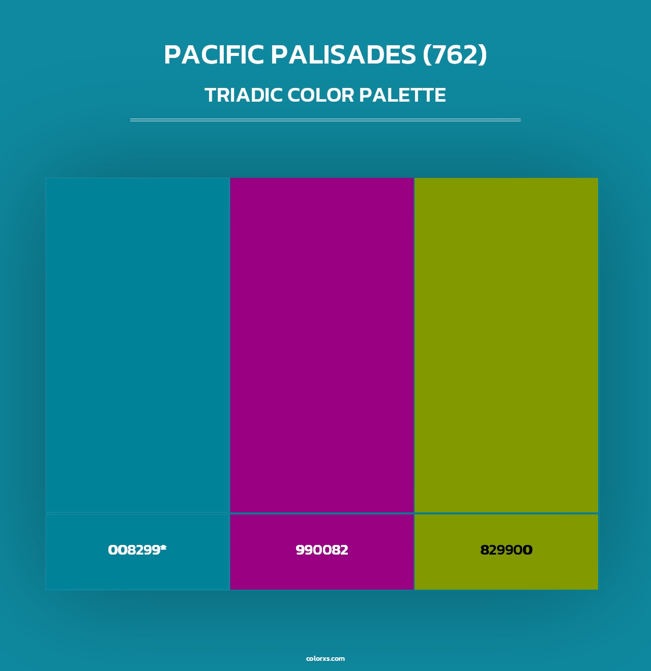 Pacific Palisades (762) - Triadic Color Palette