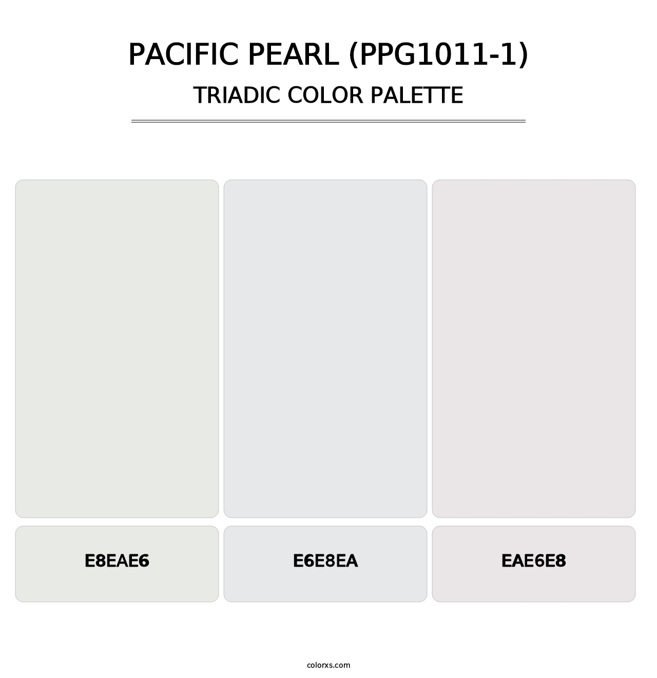 Pacific Pearl (PPG1011-1) - Triadic Color Palette