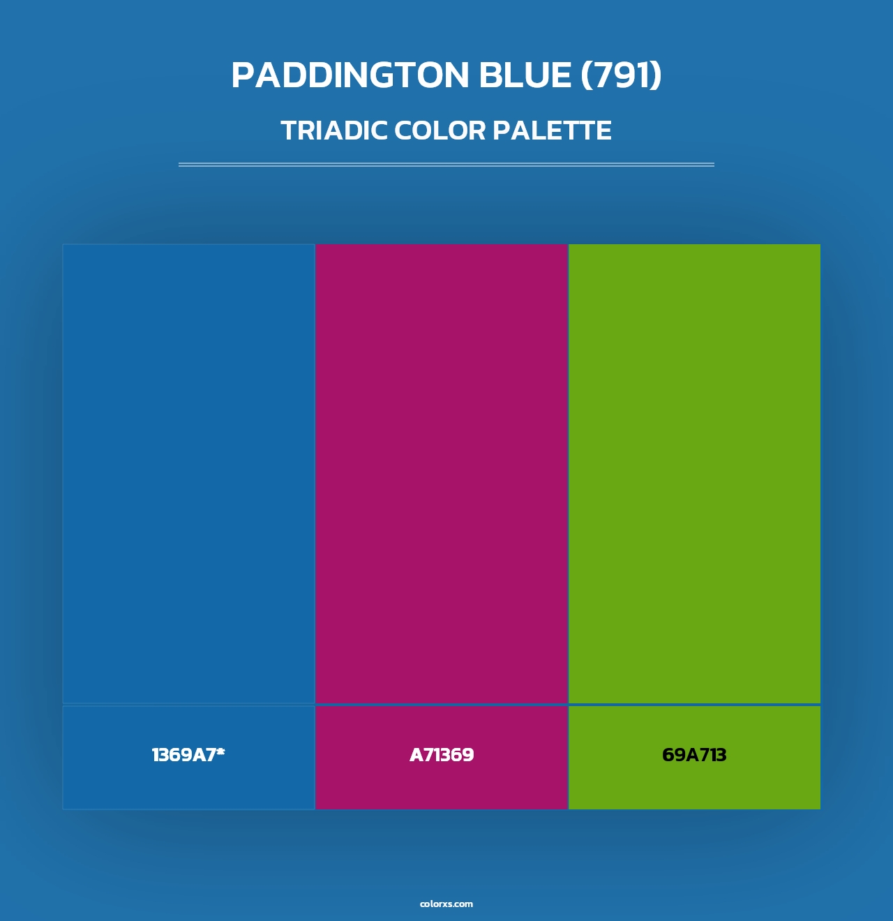 Paddington Blue (791) - Triadic Color Palette