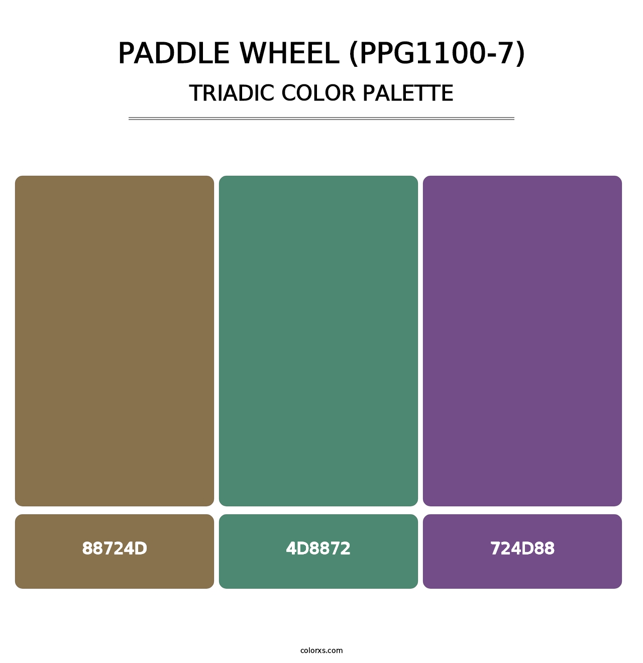 Paddle Wheel (PPG1100-7) - Triadic Color Palette