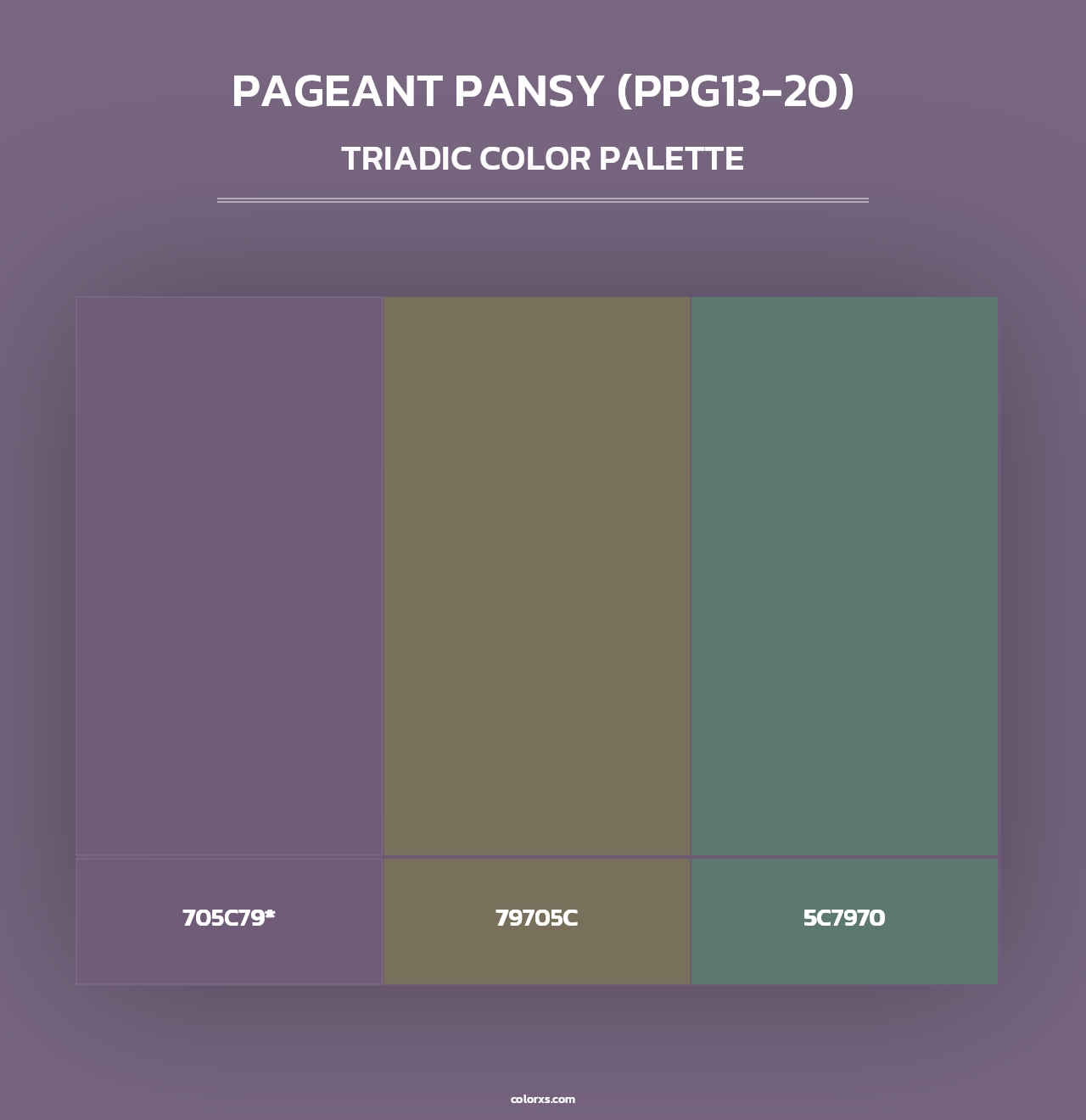Pageant Pansy (PPG13-20) - Triadic Color Palette