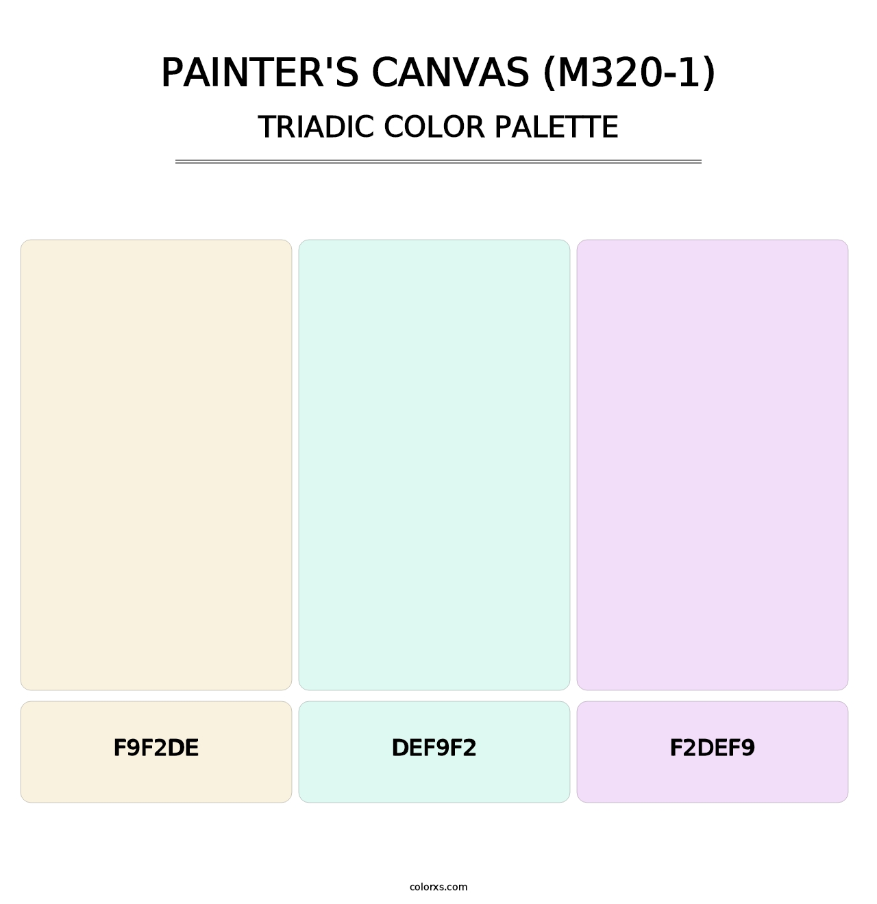 Painter'S Canvas (M320-1) - Triadic Color Palette