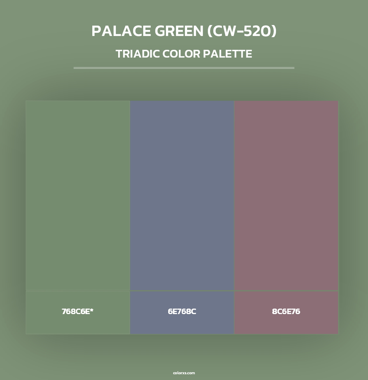 Palace Green (CW-520) - Triadic Color Palette