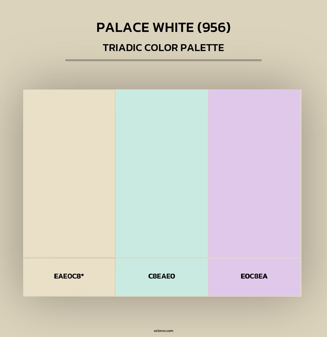 Palace White (956) - Triadic Color Palette