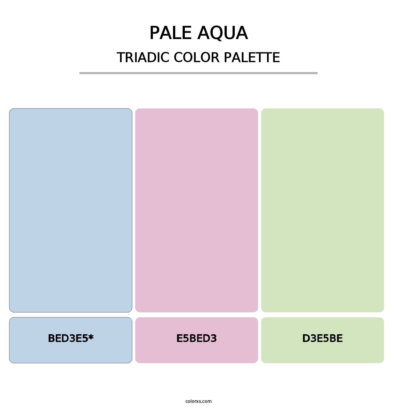 Pale Aqua - Triadic Color Palette