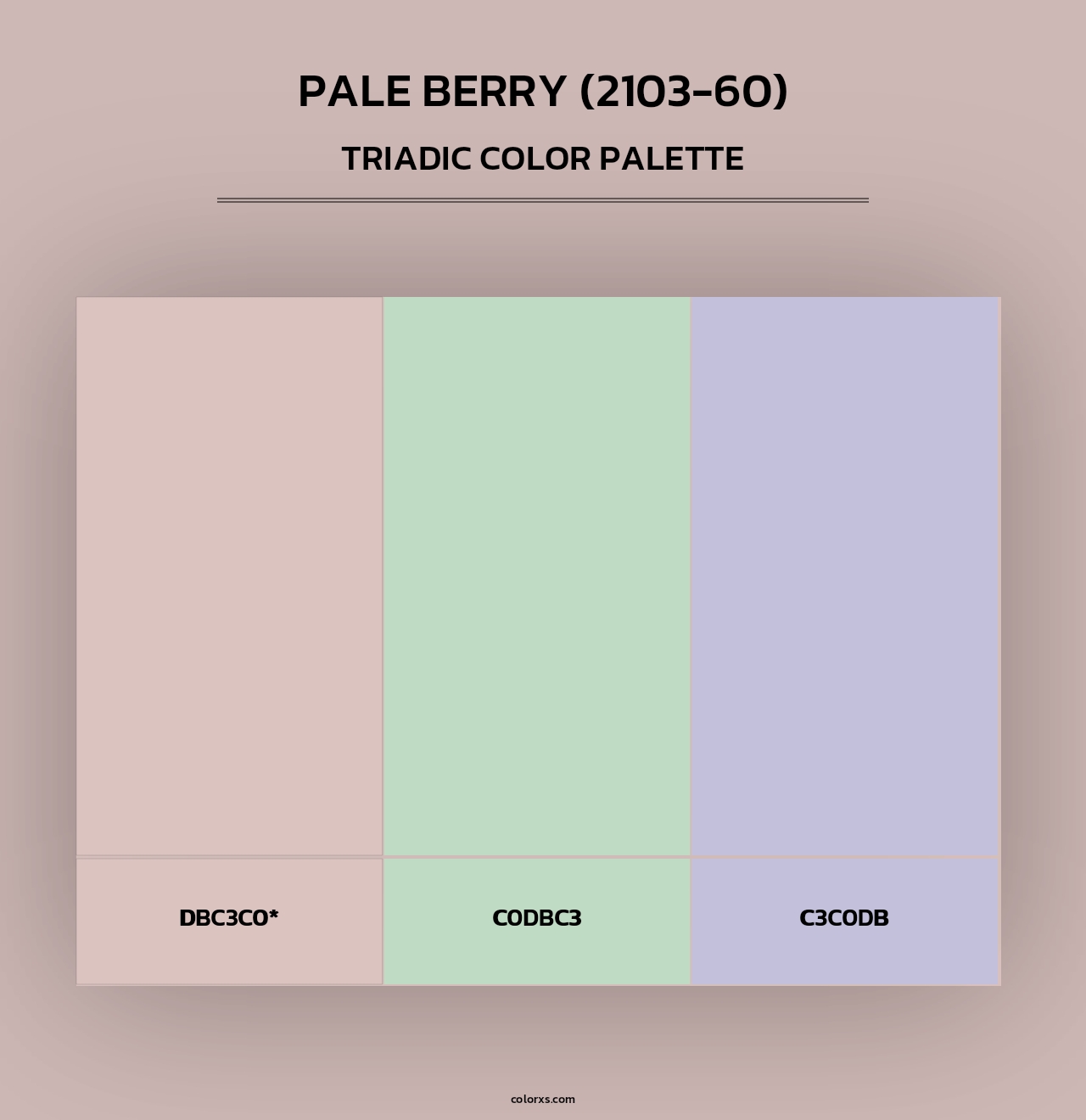 Pale Berry (2103-60) - Triadic Color Palette