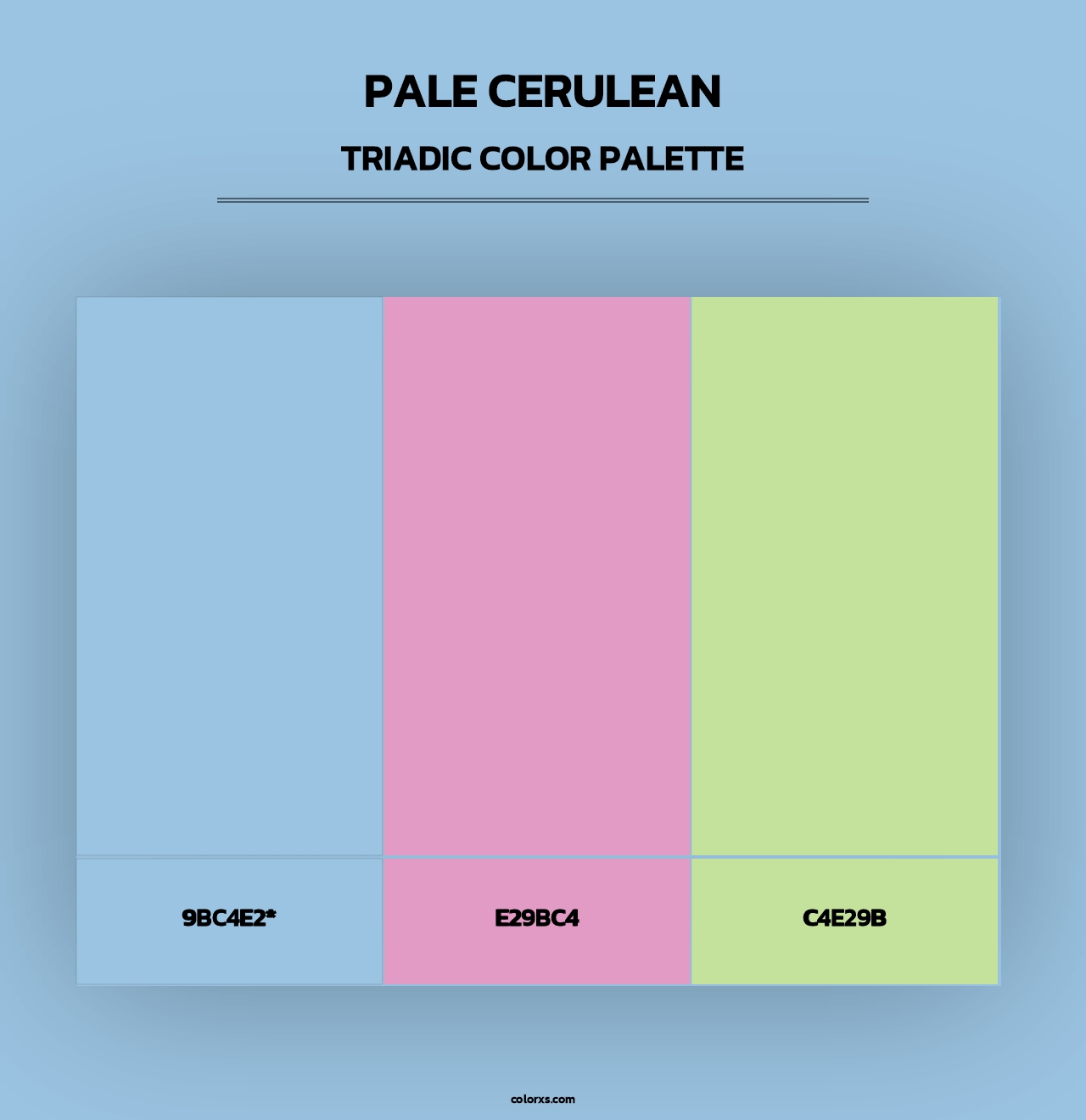 Pale Cerulean - Triadic Color Palette