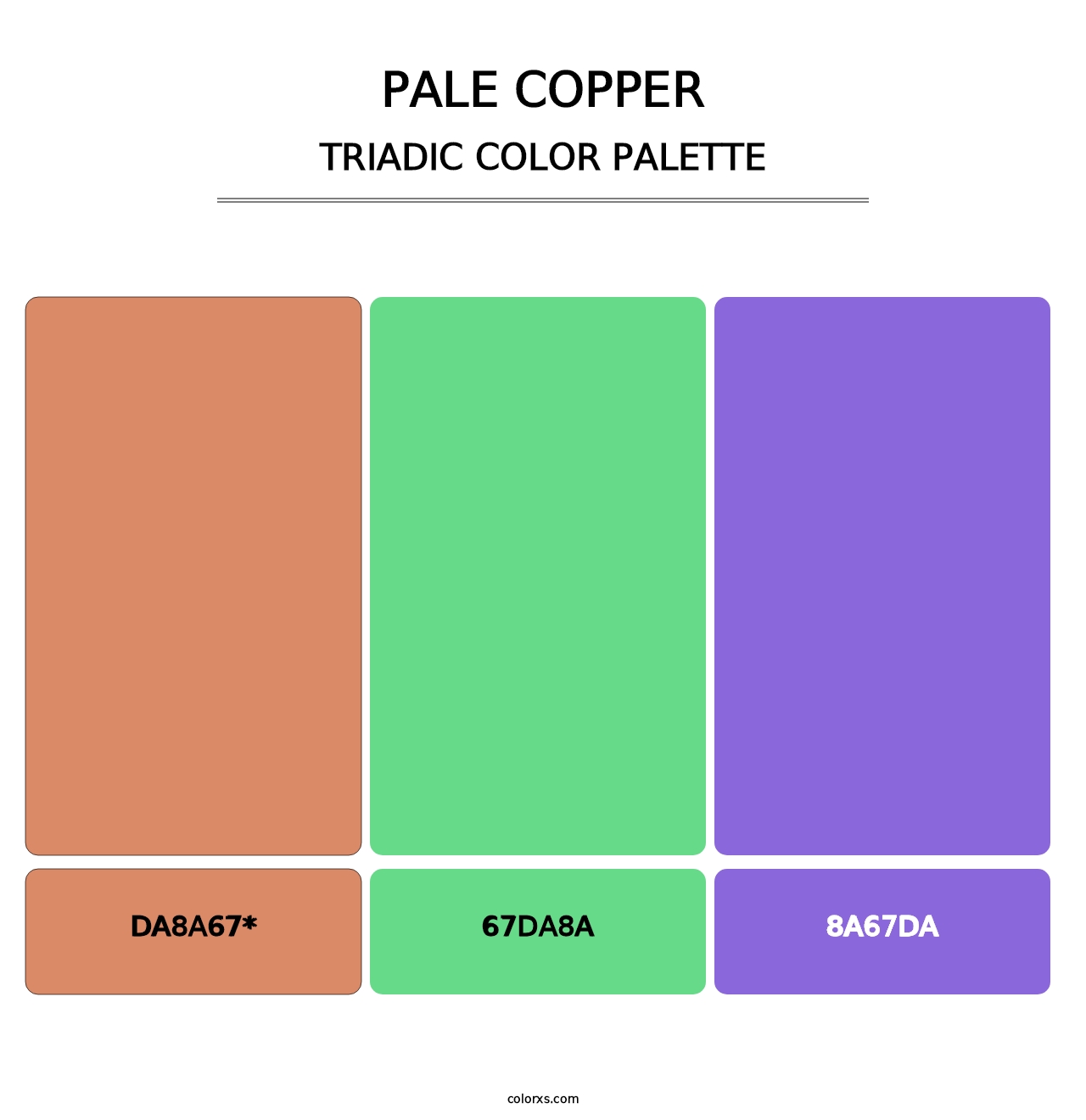 Pale Copper - Triadic Color Palette