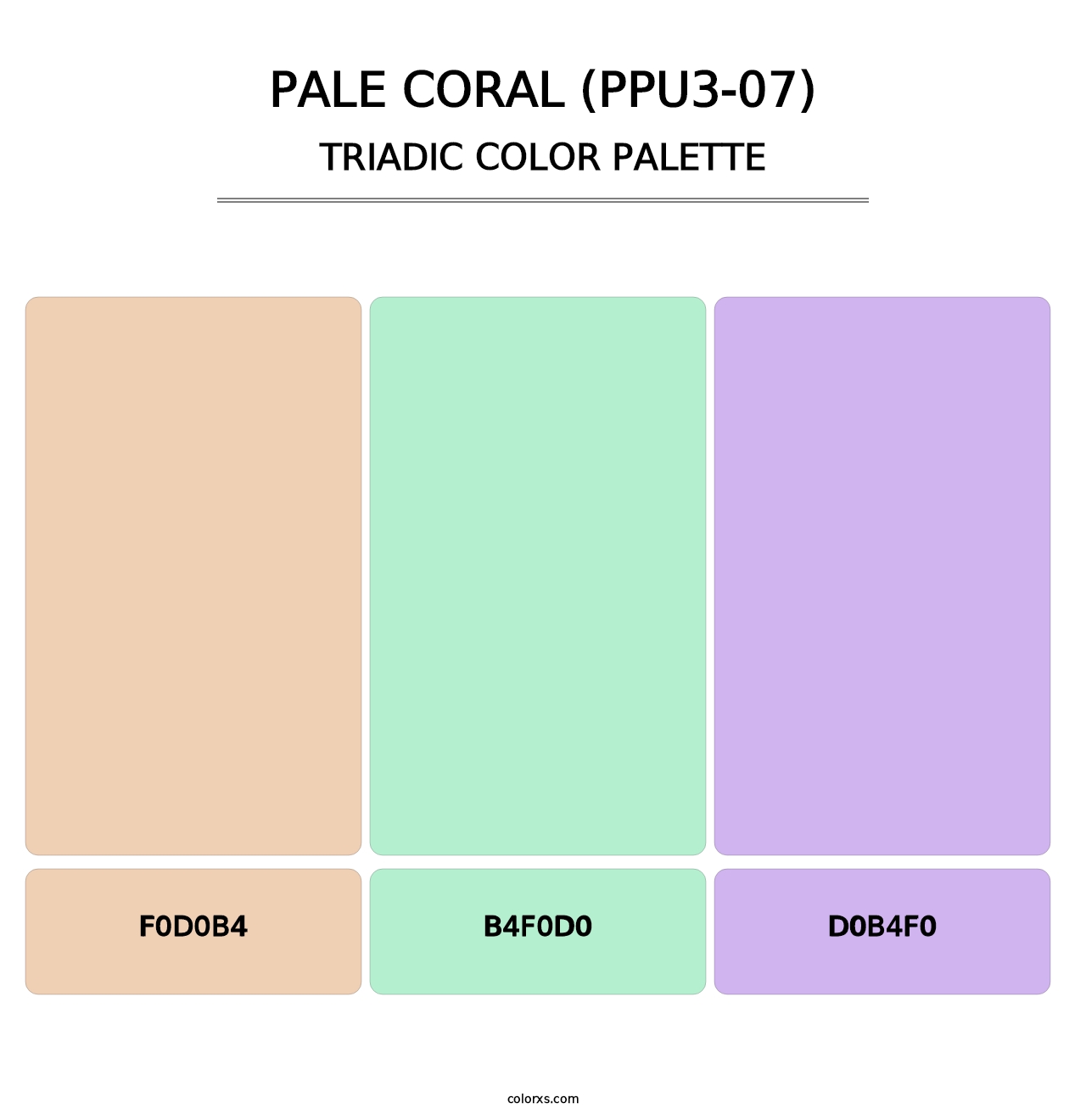 Pale Coral (PPU3-07) - Triadic Color Palette