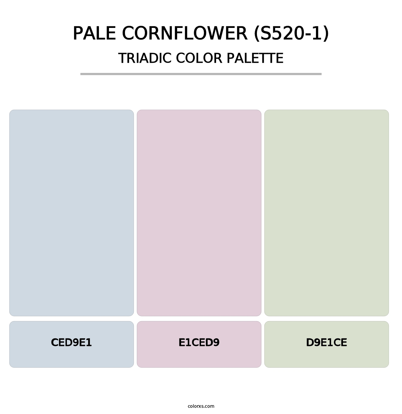 Pale Cornflower (S520-1) - Triadic Color Palette