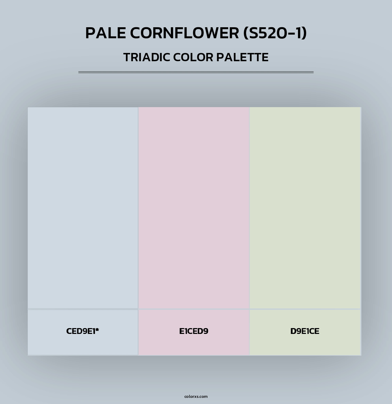 Pale Cornflower (S520-1) - Triadic Color Palette
