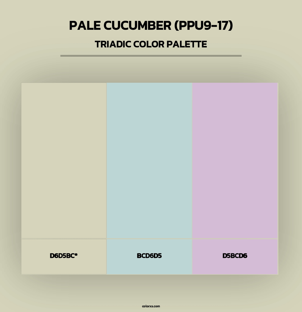 Pale Cucumber (PPU9-17) - Triadic Color Palette