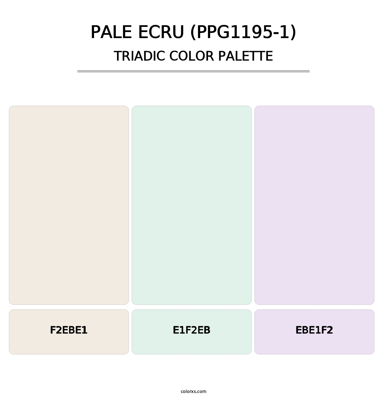 Pale Ecru (PPG1195-1) - Triadic Color Palette