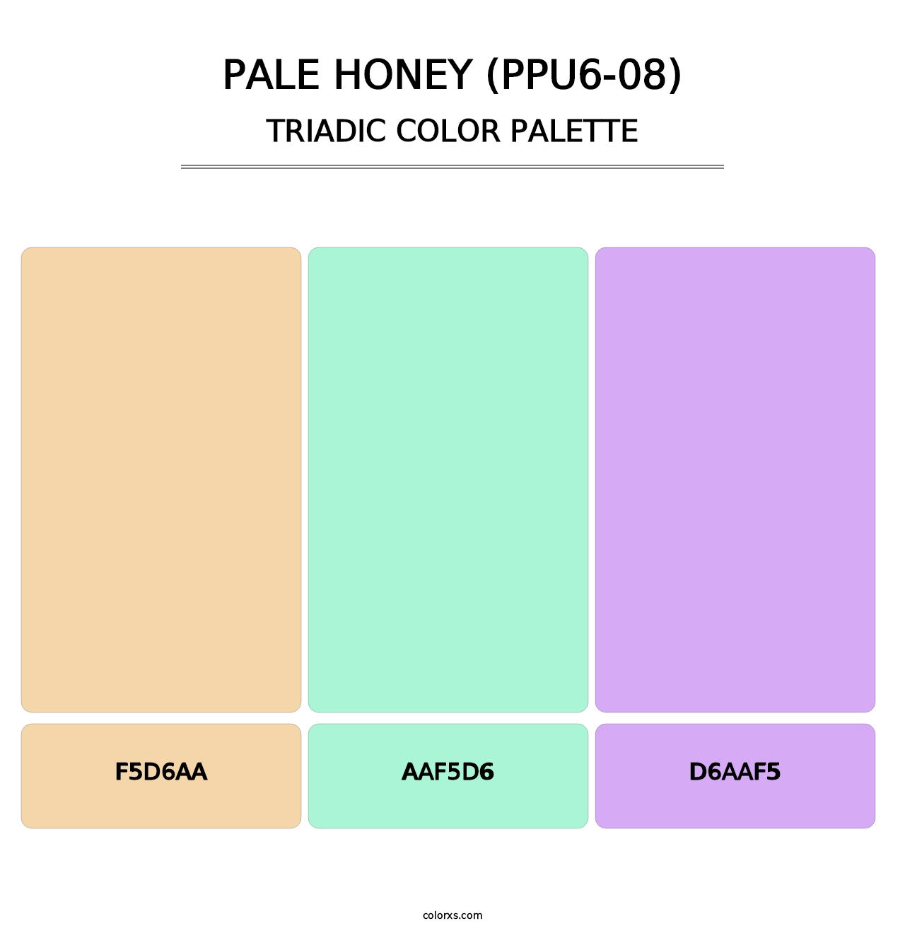 Pale Honey (PPU6-08) - Triadic Color Palette