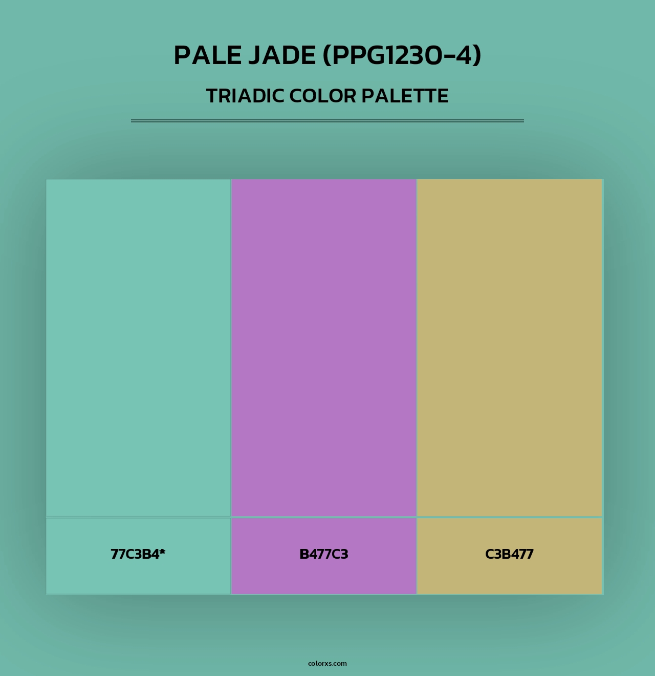 Pale Jade (PPG1230-4) - Triadic Color Palette