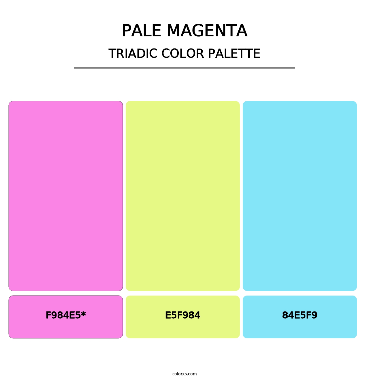 Pale Magenta - Triadic Color Palette