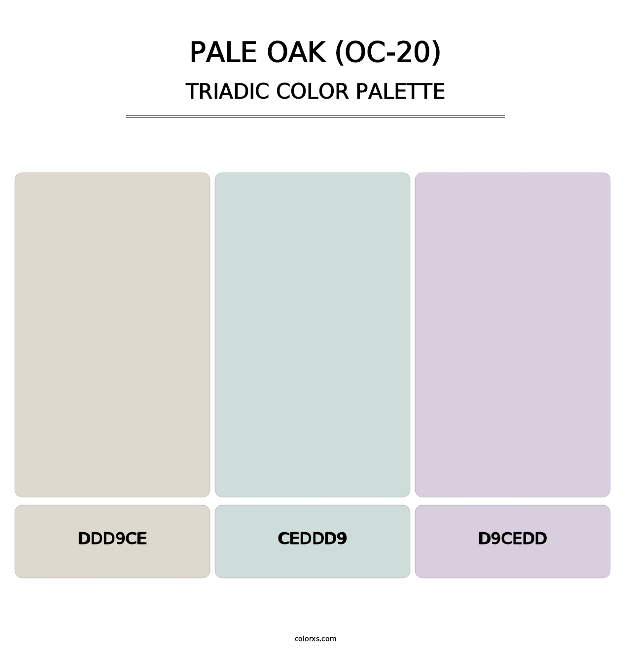 Pale Oak (OC-20) - Triadic Color Palette