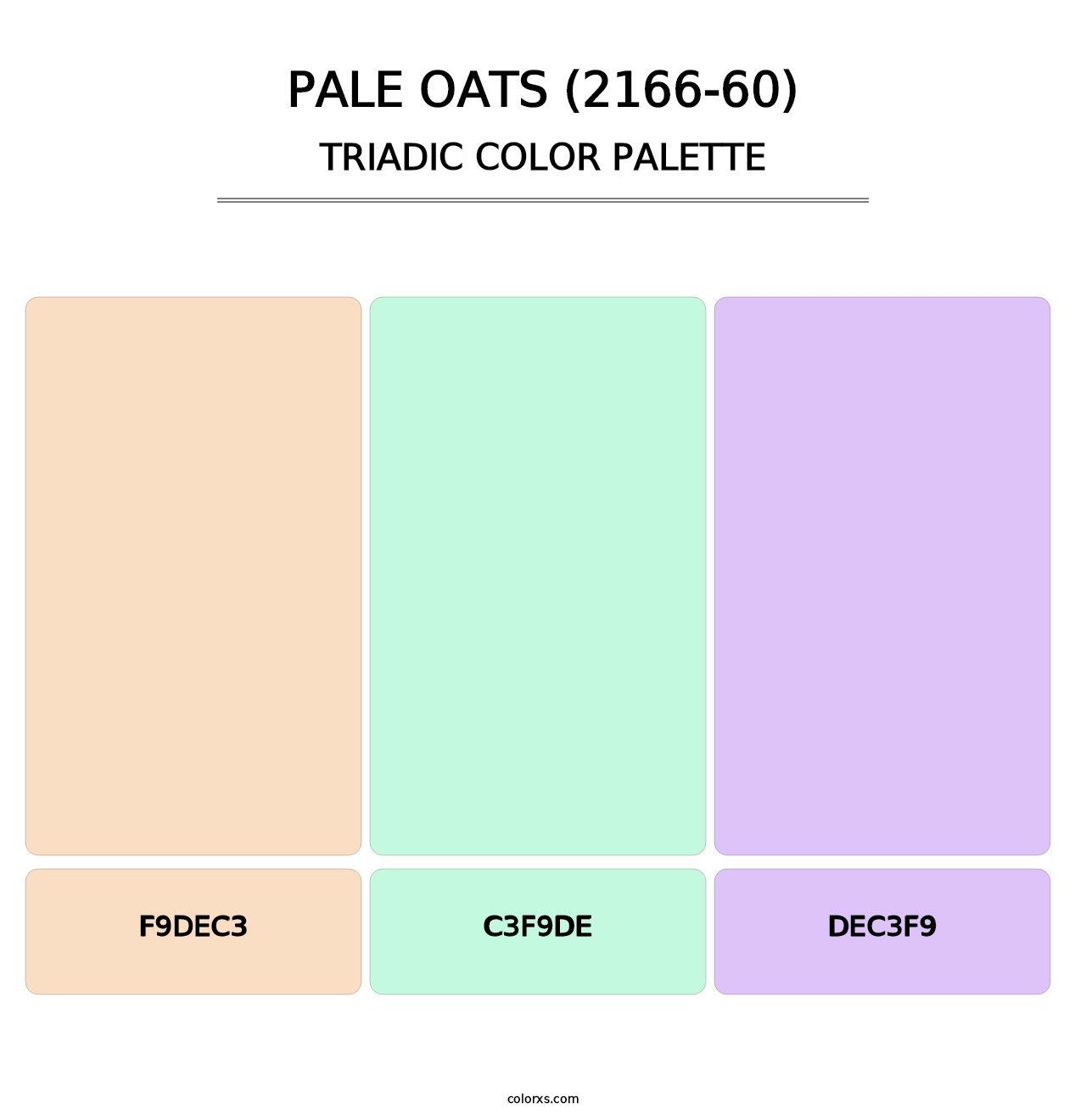 Pale Oats (2166-60) - Triadic Color Palette