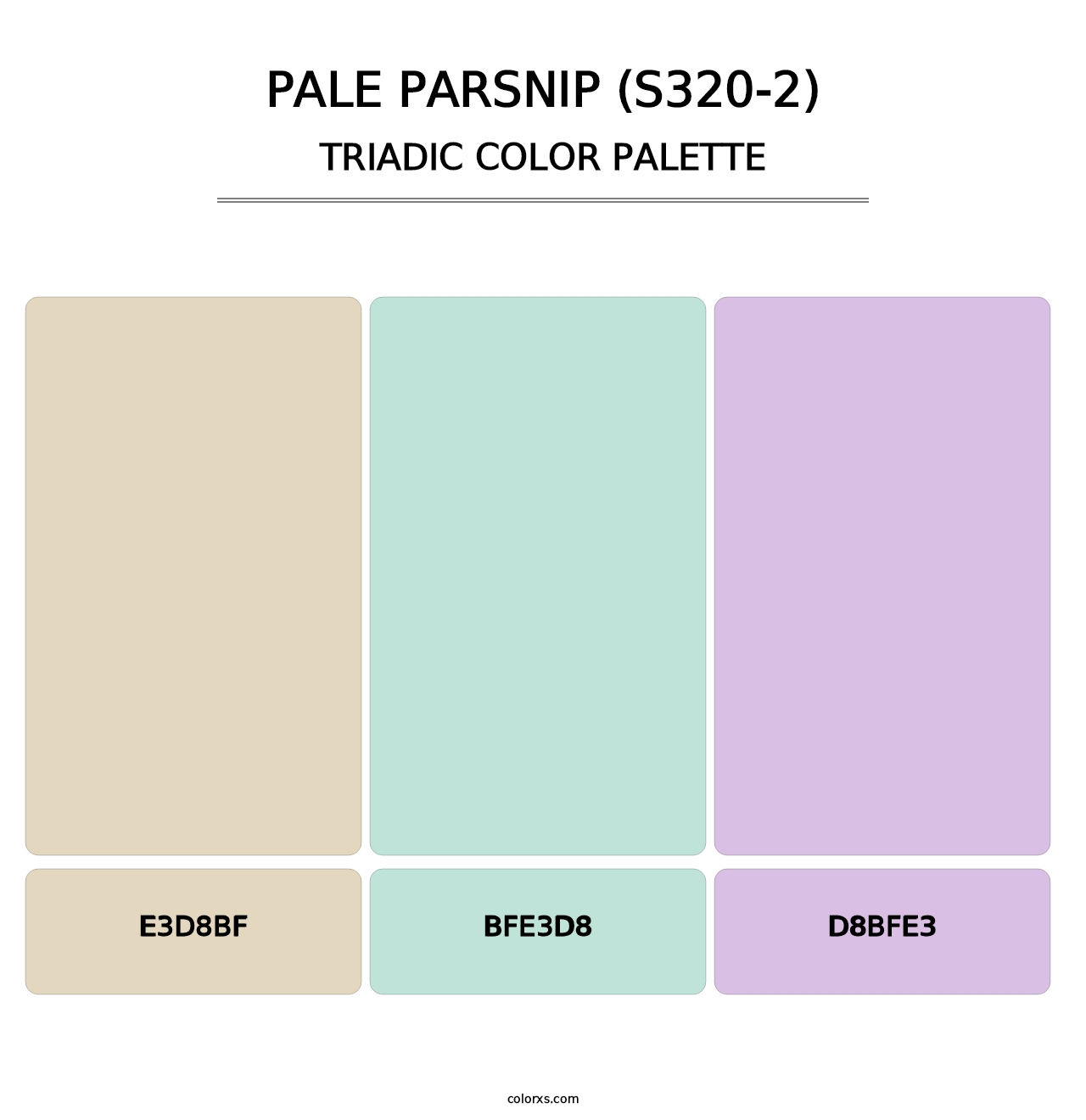 Pale Parsnip (S320-2) - Triadic Color Palette