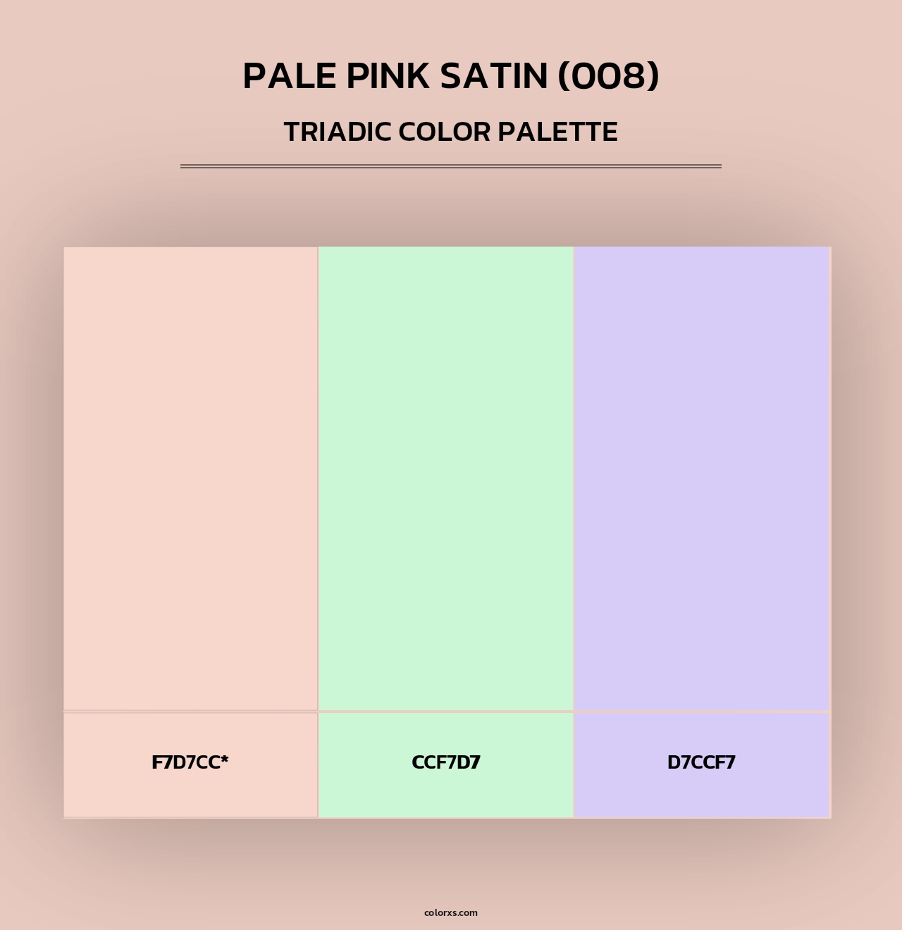 Pale Pink Satin (008) - Triadic Color Palette