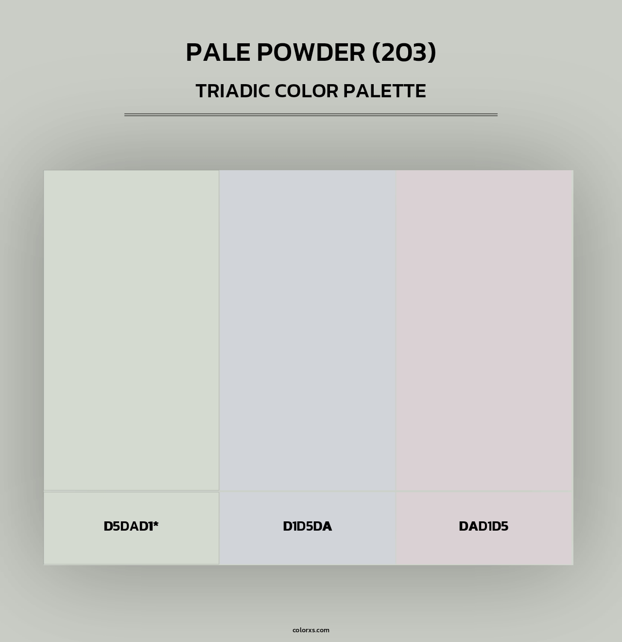 Pale Powder (203) - Triadic Color Palette