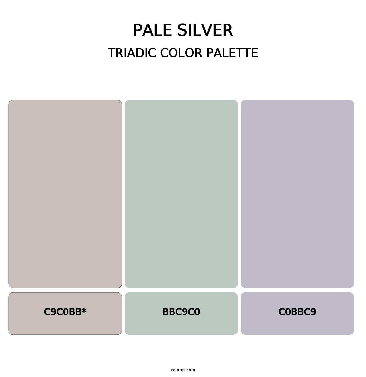 Pale Silver - Triadic Color Palette