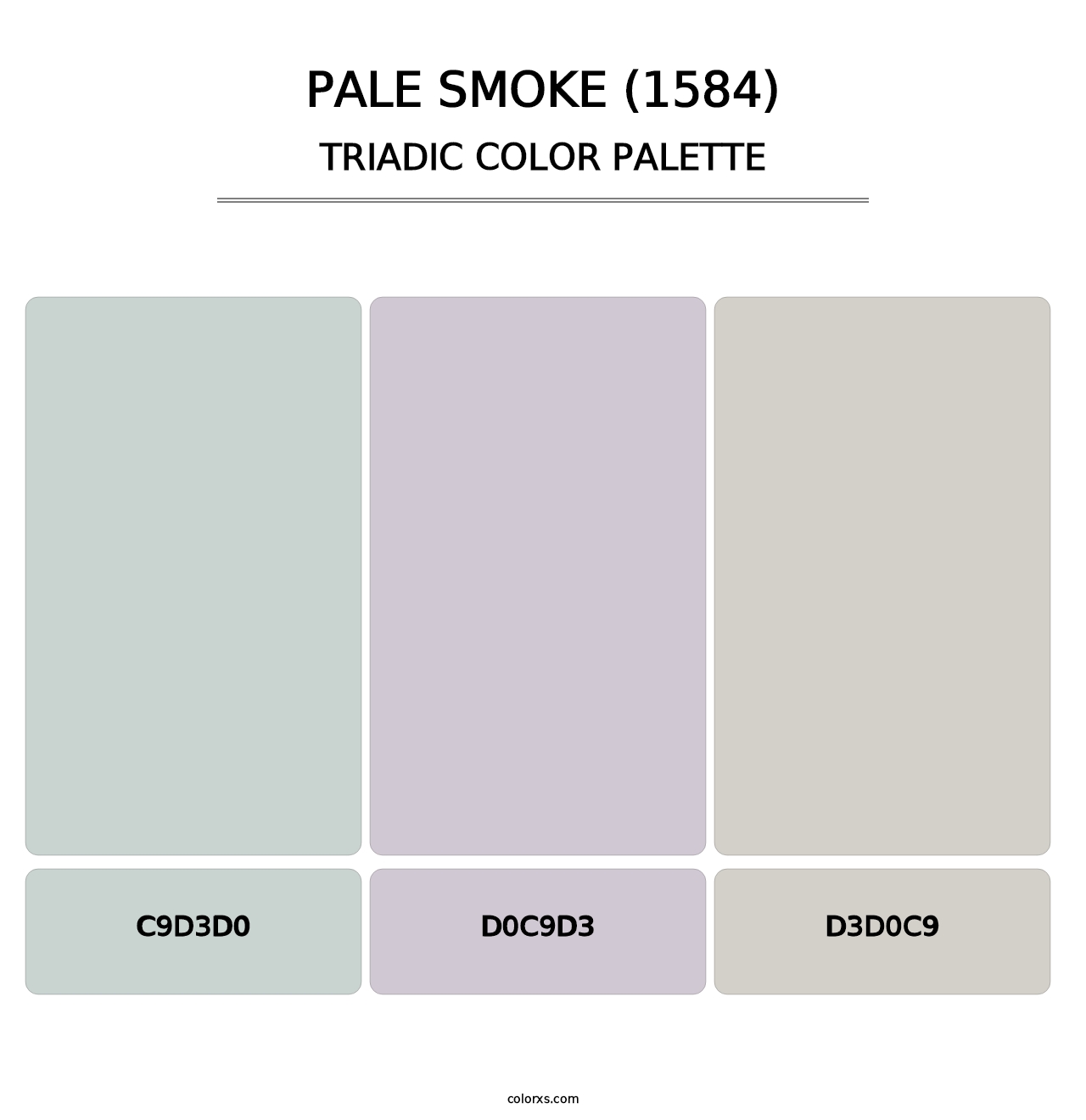 Pale Smoke (1584) - Triadic Color Palette
