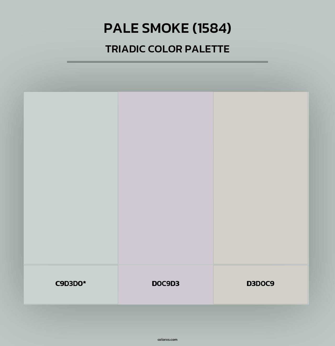 Pale Smoke (1584) - Triadic Color Palette